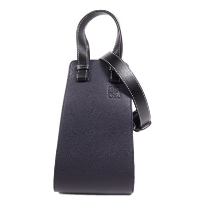 LOEWE SHW Hammock Small 2 Way Shoulder Bag Calfskin Leather Black/Navy