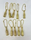 Lot Of 10 Vintage Gold Tone Coca-Cola Coke Soda Mini Bottle Keychain/Charms