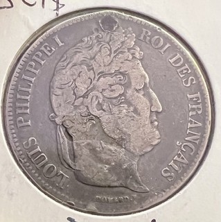 1832 France 5 Francs Silver Louis Philippe