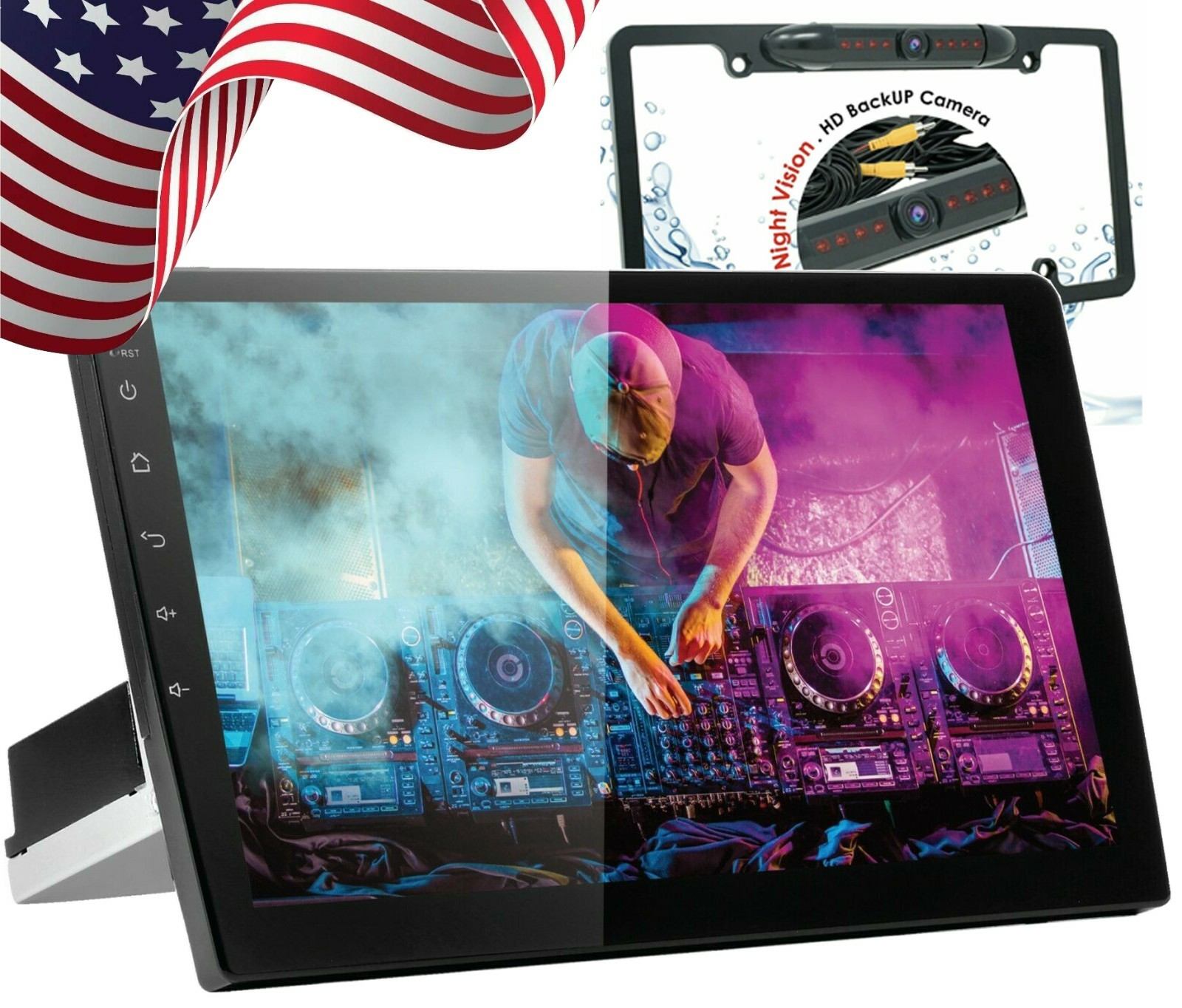 Audiotek 200W 10.1" 1DIN Car Stereo WIFI Mirror Link+ Rearview Back Cam XV-30LCC