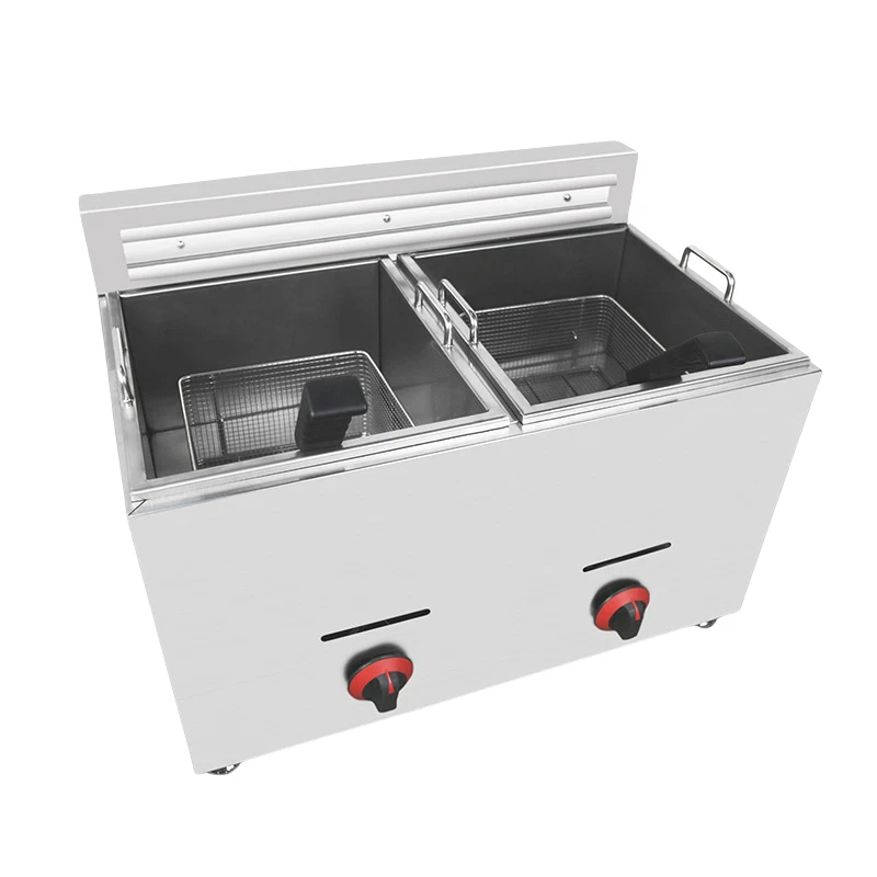 ✅20L+20L Friteuse Edelstahl Profi Küche Kaltzonen Elektrische Fritteuse Frittöse - Bild 3 von 4