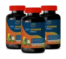  Immune System Booster - LIVER DETOXIFIER 825mg - dietary 3 Bottle 180 Capsules