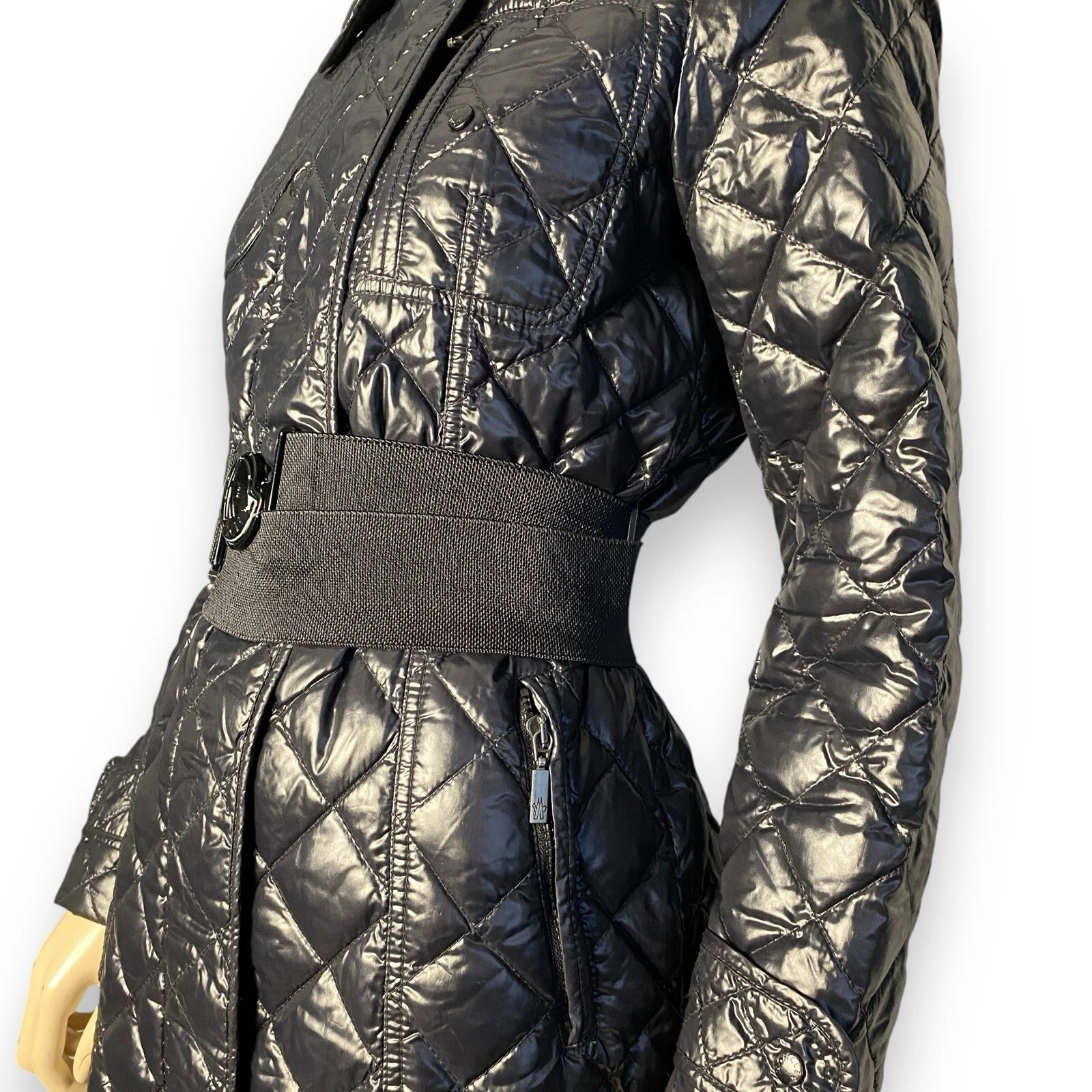 Moncler Montagris cappotto trapuntato donna piumino lana leggero taglia 1 XS S