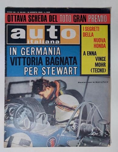 50541 Italienisches Auto a. 49 Nr 33/34 1968 - New Honda - Stewart Matra Ford