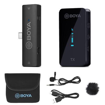 BOYA Wireless Mikrofon, XM6-S5 USB C Wireless Clip Mikrofon