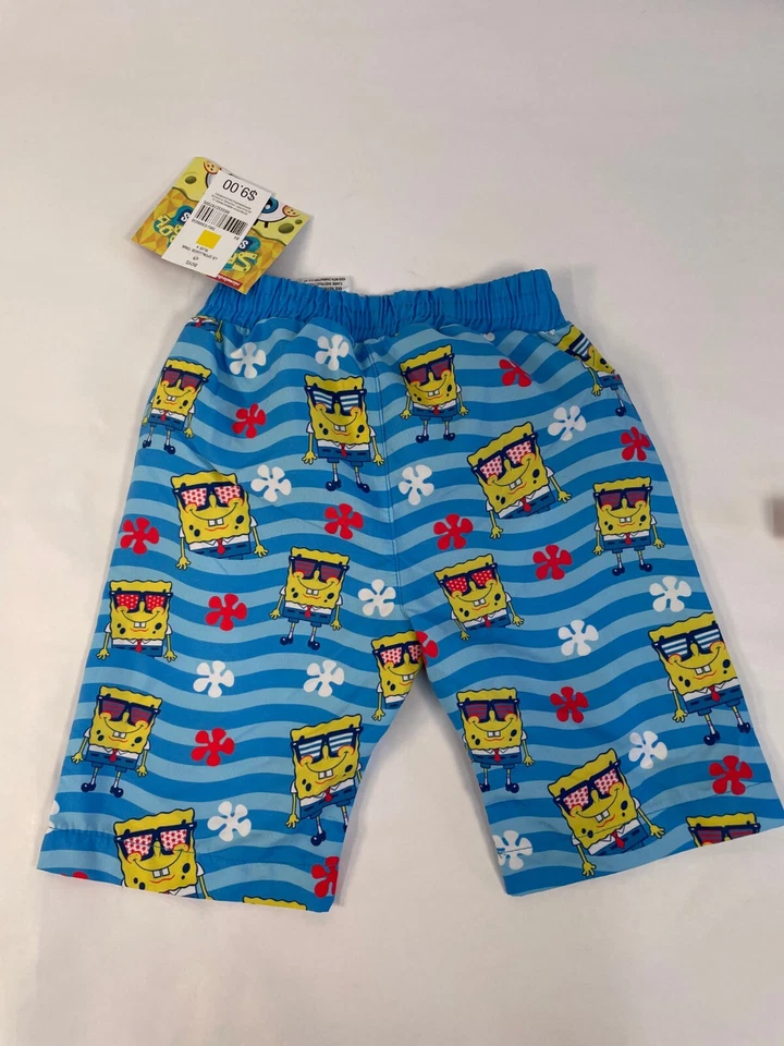 Pantalones Cortos Cuadrados Bob Esponja Niños Azul Talla 4 Foto 2 de 4