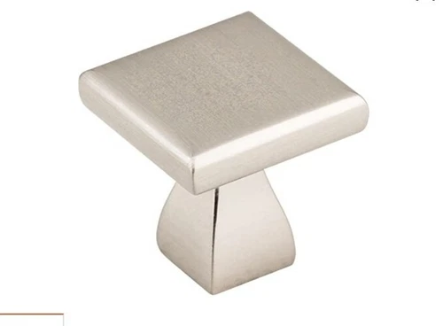 1" Satin Nickel Square Cabinet Knob Vanity Pull Furniture Pulls Knobs 449SN - Picture 1 of 2
