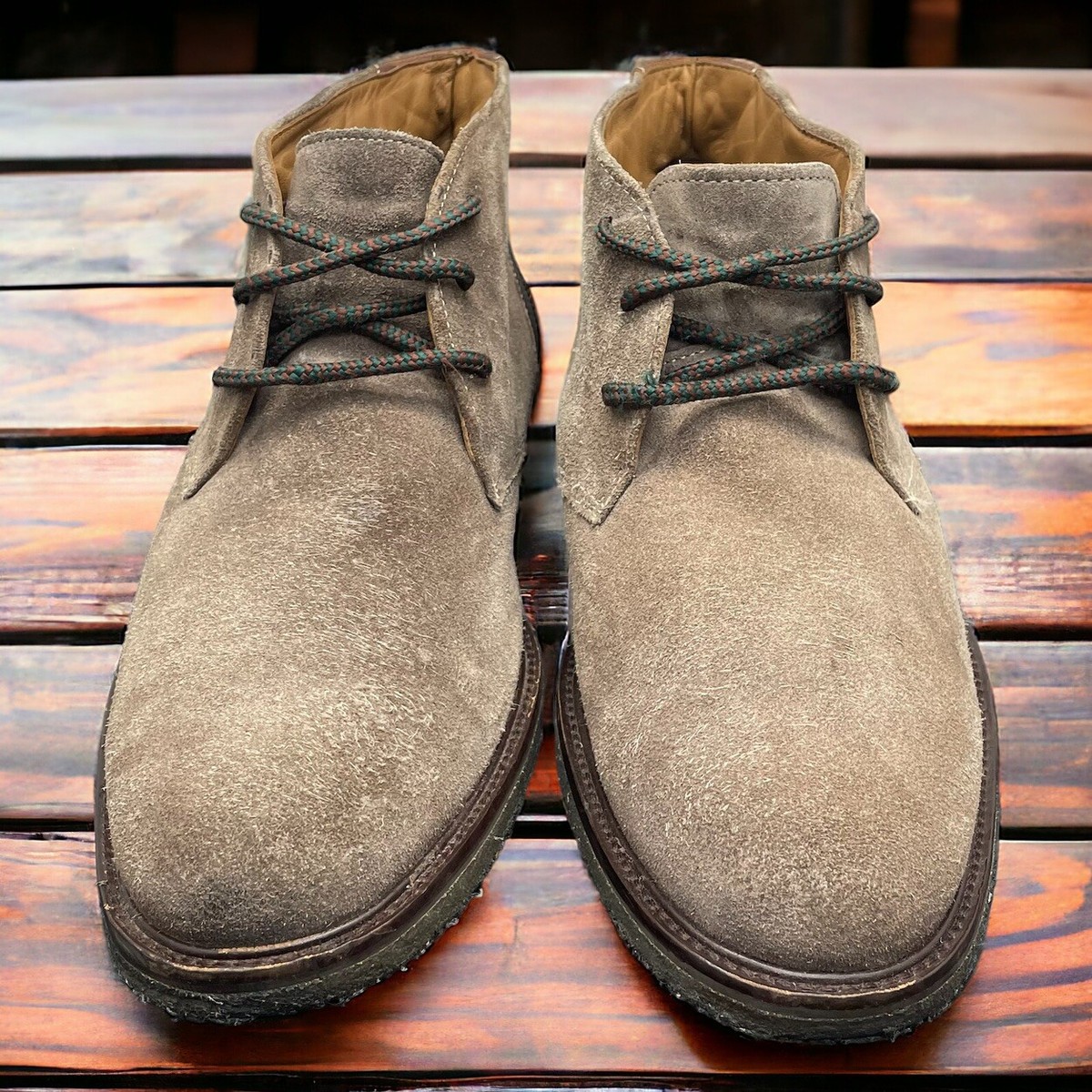 JOHNSTON & MURPHY Copeland Brown Suede Leather Crepe Chukka  display picture 2