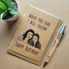Gilmore Girls Birthday Card  - Lorelai Rory - you lead I will follow Theme Tune
