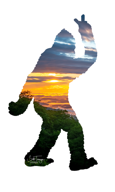 Bigfoot Throwing Peace Sign Decal - 3" | eBay