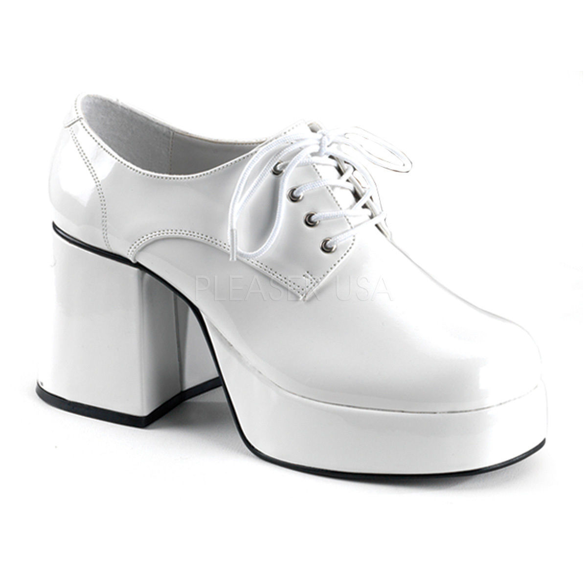 Black Platform 60s 70s Disco Pimp 20s Mobster Gangster Mens 