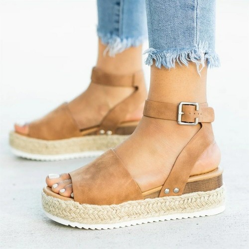Sandalias de Plataforma Para Mujer Zapatos de Tacón Alto Chanclas  Chaussures | eBay