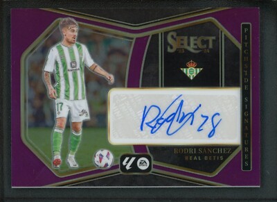 2023-24 RODRI SANCHEZ 22/49 AUTO PANINI SELECT LA LIGA PURPLE AUTOGRAPHS