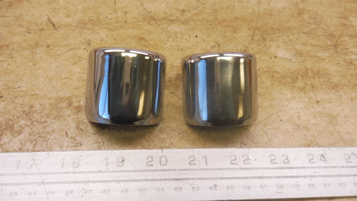 1975 Kawasaki KZ400 OHC K646-1) left right chrome fork trims set 1975 Kawasaki KZ400 OHC K646-1) left right chrome fork trims set