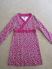 TEA COLLECTION WRAP DRESS GIRL 6 LONG SLEEVE FLOWERS