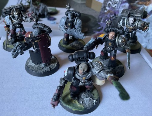 Warhammer 40K - Space Marines Deathwatch - 6x CONVERTED Veterans (R57) Exc - 第 1/6 張圖片