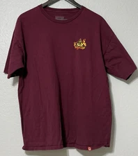 Spitfire Lil Bighead T-Shirt Men XL Maroon Gold Graphic Skate Cotton Streetwear