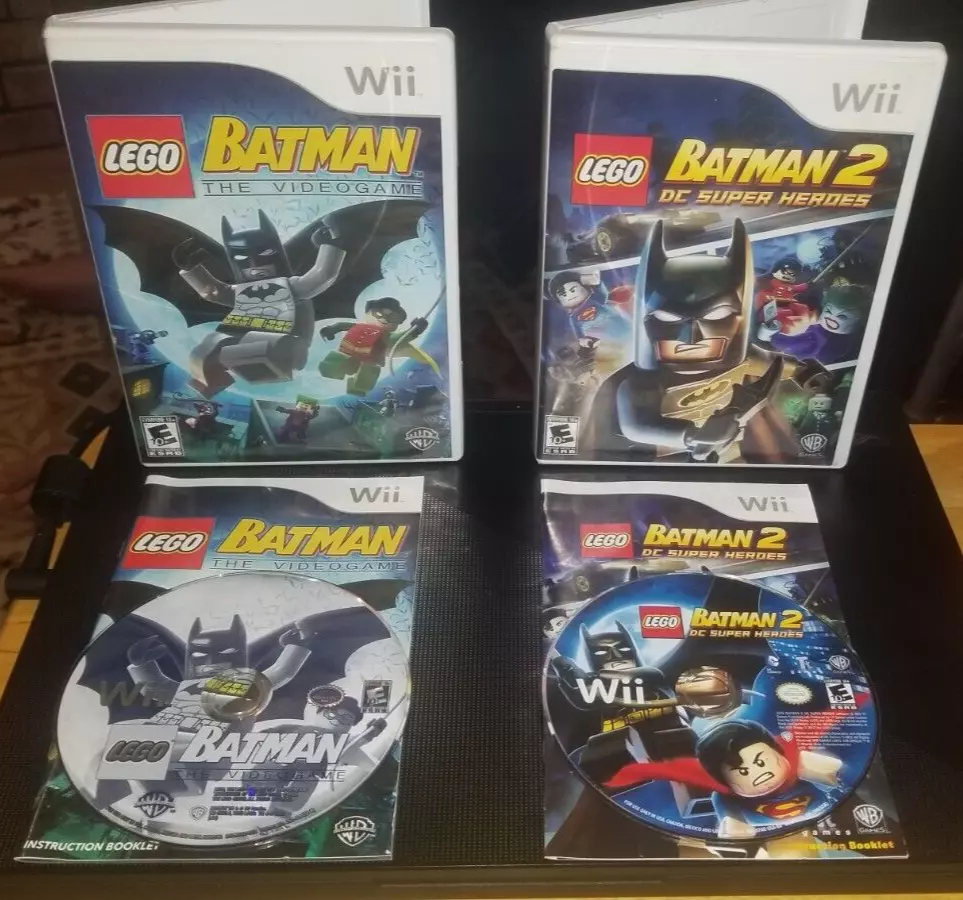 Lego Batman 1 And 2 Wii Bundle- Both Complete With Case, Manual And Games!