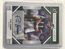 2022 Donruss Phil Simms Signature Marks Autograph Auto Green #/25 Giants