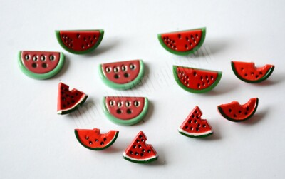 Watermelon Medley / Shank & Sew Thru Buttons / Summer Picnic / Fun with Food