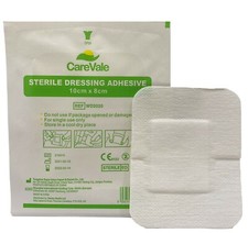 CareVale  Adhesive Sterile Dressings - First Aid Plasters Cuts & Wounds, Burns