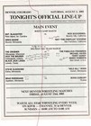 1985 AWA Denver Wrestling Lineup Sheet Sgt Slaughter Bockwinkel Freebirds — photo 1
