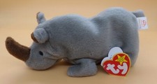 TY Beanie Baby - Spike the Rhino Retired Collectible August 13, 1996 Tag Loose