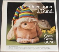 1983 Print Ad Once upon a Gund Gotta Getta Stuffed Animal Toy Art