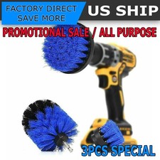 3 PCS Drill Brushes Set Tile Grout Power Scrubber Cleaner Spin Tub Shower Wall