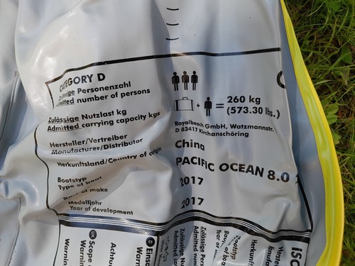 Neuwertiges Schlauchboot Nur 1 Mal benutzt, 3 Personen, Paddel Tasche Wertbeutel - Bild 2 von 4