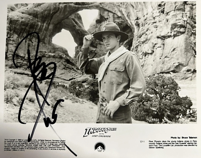 River Phoenix Signed 8x10 Indiana Jones Photo ICZ Dave Norman