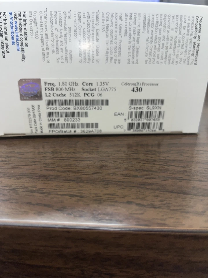 Intel Celeron 430 1.8GHz (BX80557430) Processor - Image 2 of 4