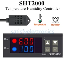 DC 12-72V SHT2000 Temperature & Humidity Controller Hygrometer Thermostat Sensor