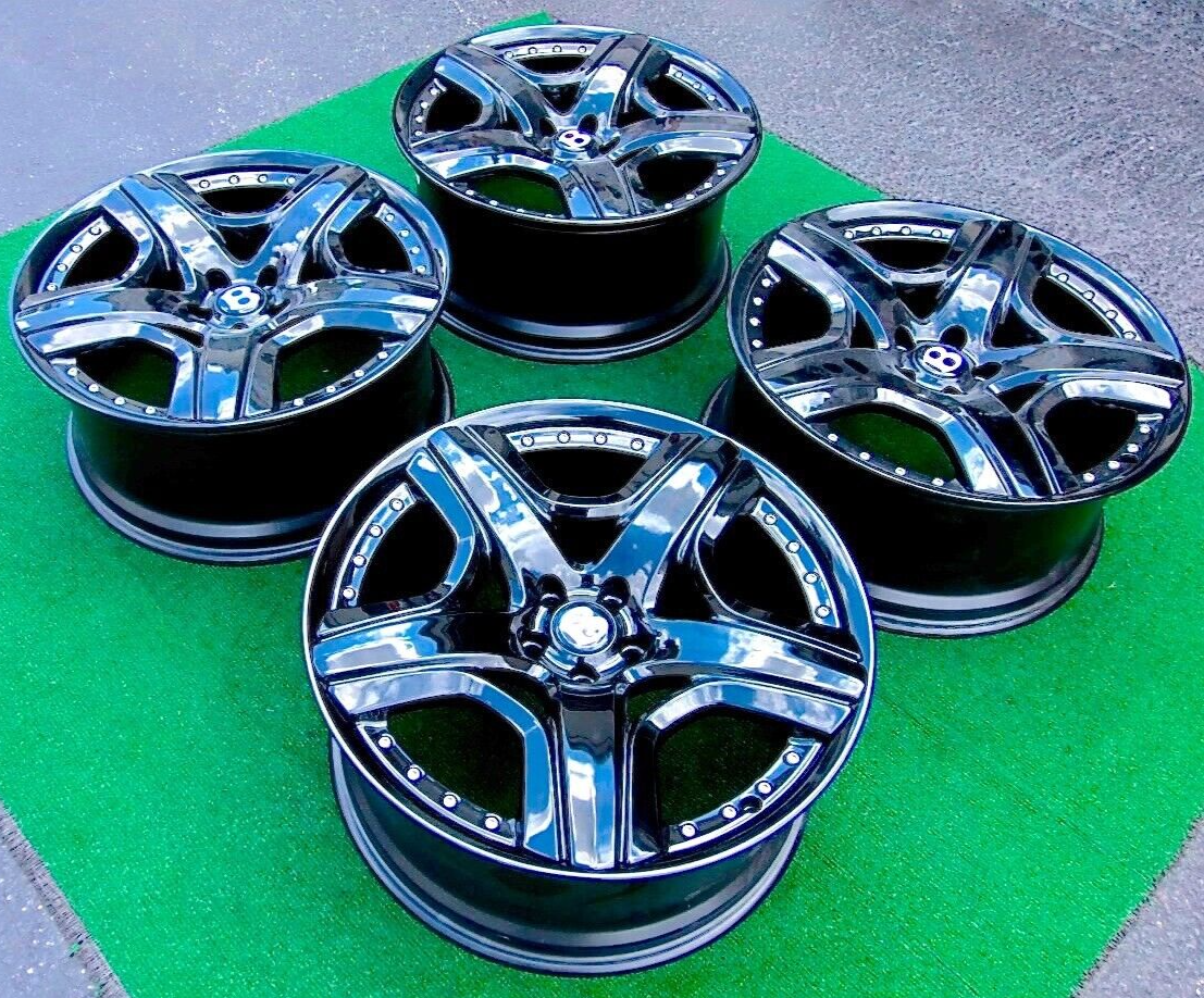 Set Black Factory Bentley Wheels OEM Mulliner 21 inch Flying Spur
