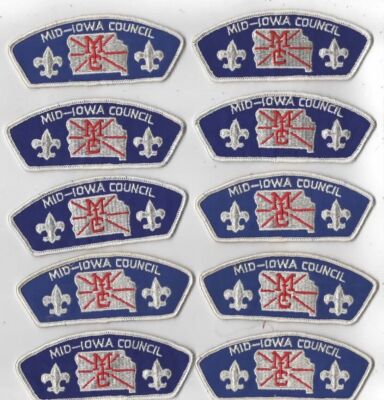 Mid-Iowa Council Lot of 10 Shoulder Patches CSP [CSP-1690]