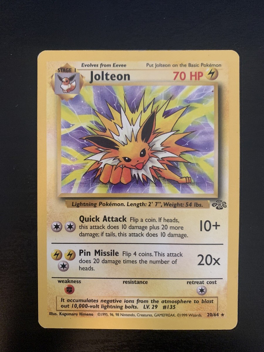 Jolteon Fossil 20/64 Pokémon Jungle Unlimited Rare | eBay Jolteon Fossil 20/64 Pokémon Jungle Unlimited Rare | eBay