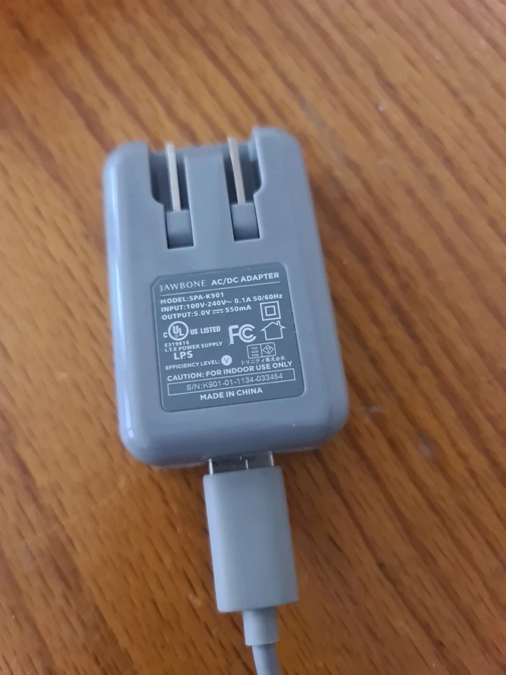 Adaptador de CA/CC Jawbone SPA-K901 Cargador de fuente de alimentación4 Auriculares Bluetooth,2disponibles Foto 4 de 4