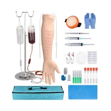 Intravenous Practice Arm Kit with 30 Injection Spots for ID, IV Training, Phl...