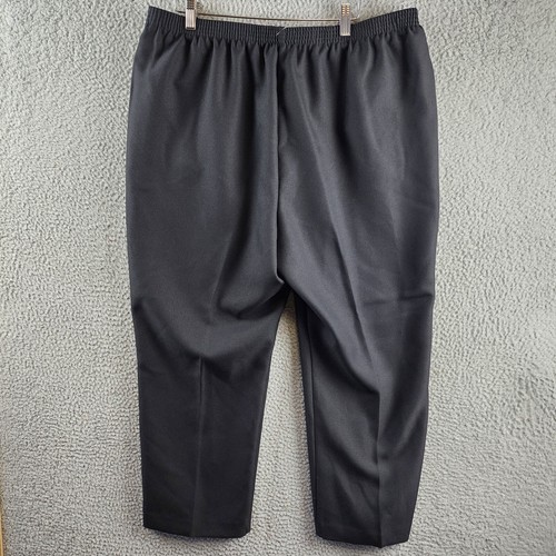 Alfred Dunner Plus Size High Rise Office Straight Leg Pants Women's 16W Black - Picture 11 of 13