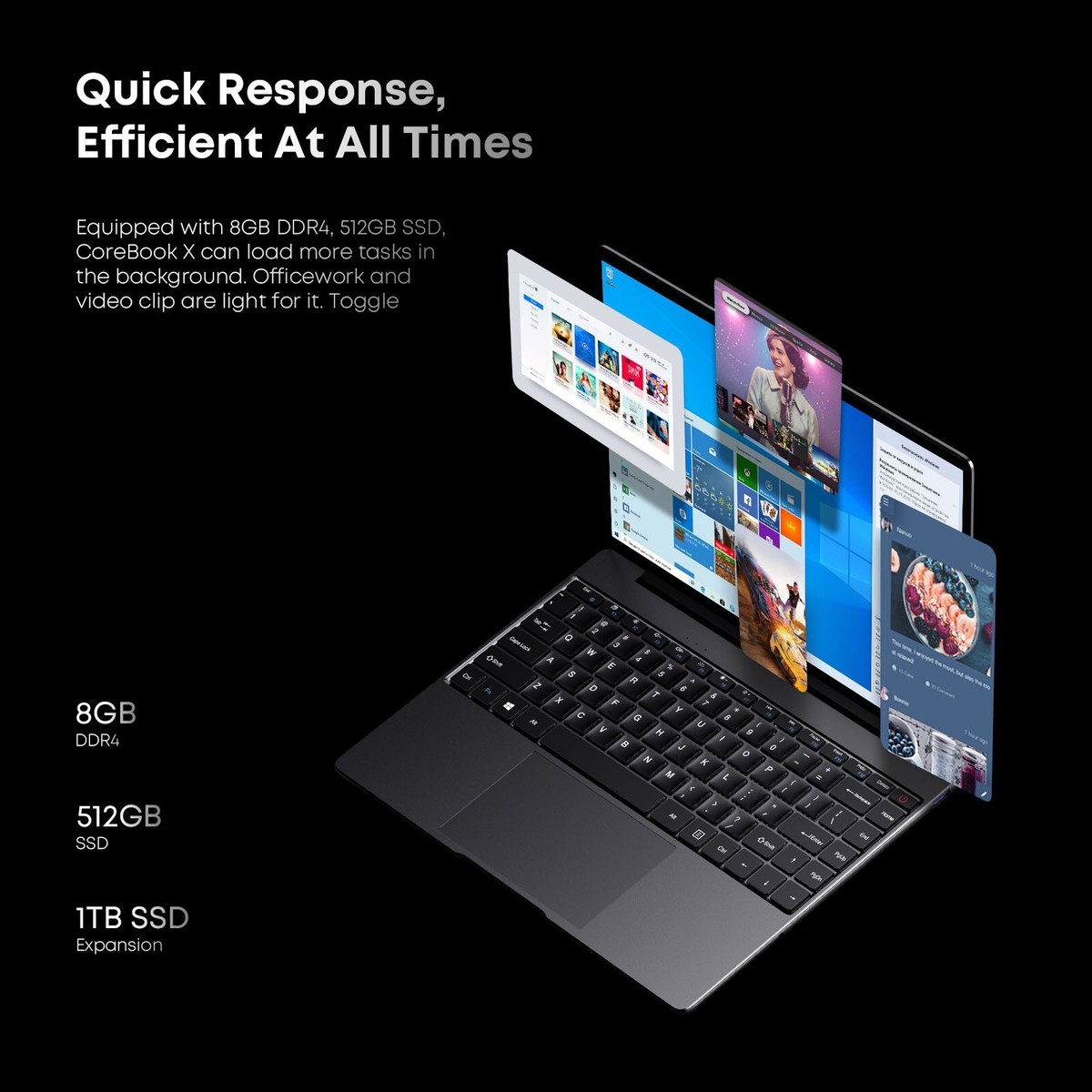 訳あり CHUWI CoreBook X i5 16GBメモリー Chuwi CoreBook X i5-1035G1 Processor, 14-inch 2K Display