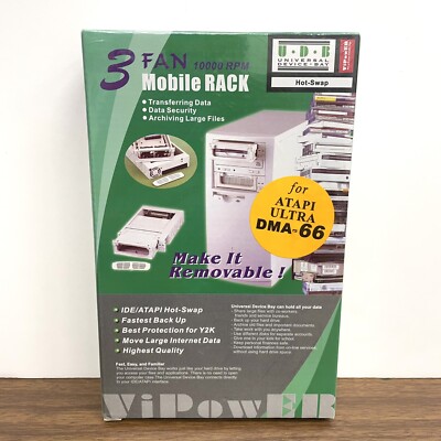 VIPOWER Mobile Rack VP-7010LS3F-66 Removable Atari Ultra DMA-66 NEW Vintage PC
