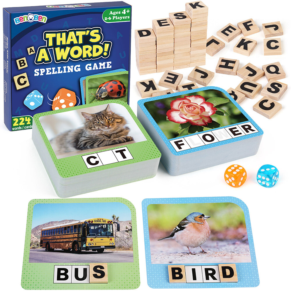 With 224 Sight Words Flashcards Word Builder Phonic Game Cvc