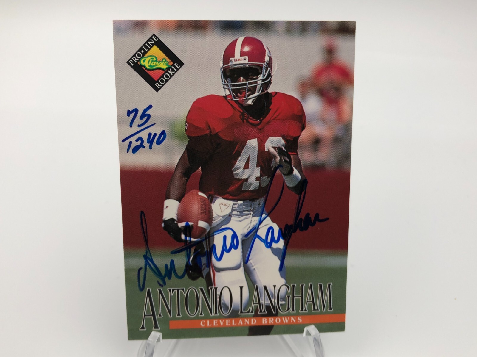 1994 ANTONIO LANGHAM ROOKIE AUTO Pro Line Live Signed Card ALABAMA CRIMSON TIDE - Picture 4 of 5