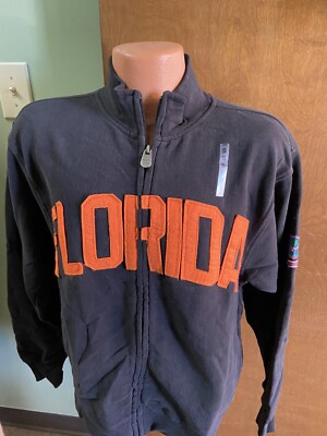 Florida Gators NCAA Pressbox Full Zip Black Jacket Men's Small 