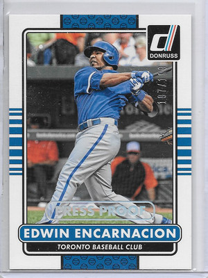 2015 Edwin Encarnacion Insert /199 Donruss Baseball Card #172 Toronto Blue Jays