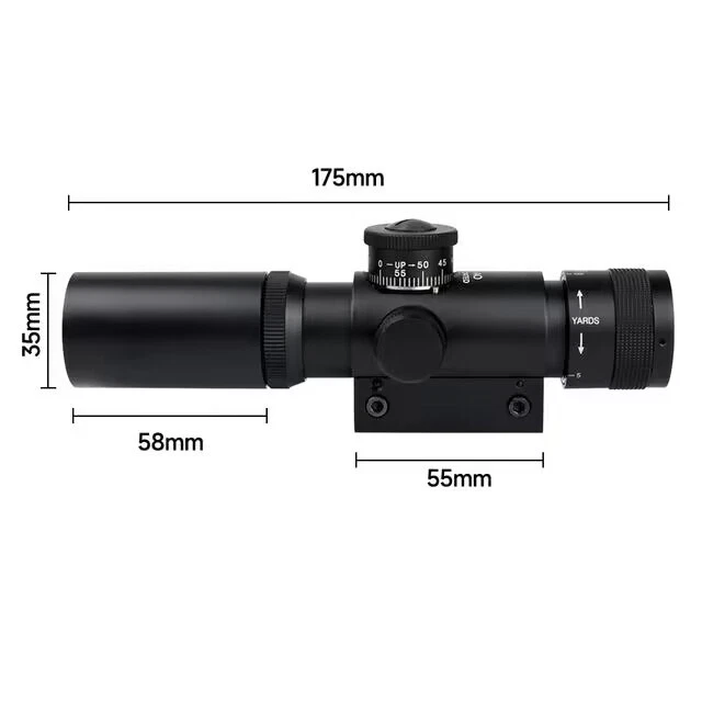 New 4x21 Tactical Optical Riflescope Glass Etched Reticle Sights With Flip Cap - Image 3 of 4