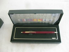 Cross Century Ballpoint Pen Red  Double Banded Made In Usa New In Box 3802