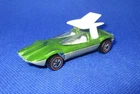 Vintage Hot Wheels Redline 1969 Swingin Wing Green w/ Clear Glass