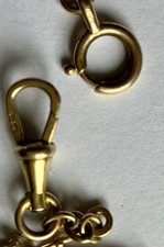 Chaine pour montre gousset or aux mailles gourmette - montre-de-poche