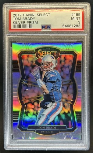 2017 Panini Select Tom Brady Silver Premier Level #185 Patriots PSA 9